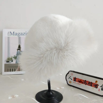 Thicken Plush Warm Fur Hat for women Fluffy Beanie winter Warm Thick Hat Mongolian Caps for Cold Weather Snow Caps - image 10