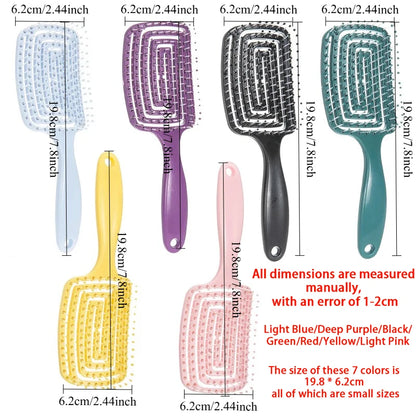 WANMEI Volumizing Detangling Hair Massage comb Hair Massage Comb with Hollowed-Out Design hair styling tools for real hair w…