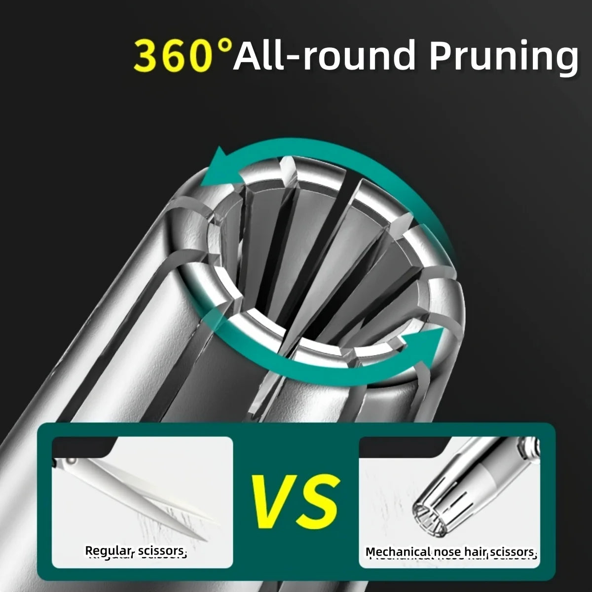 LISI Washable Portable Manual Nose Hair Trimmer for Men & Women Waterproof Stainless Steel Ear Hair Trimmer with Cleaning Br…