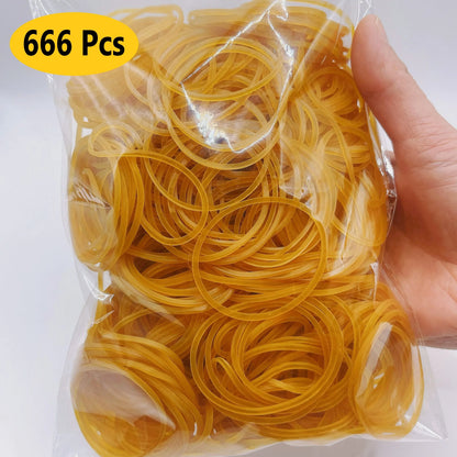 High elastic yellow rubber band - set of 100/300/666 pieces, with a diameter of 38 millimeters, durable natural rubber, suit…