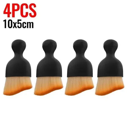 Car Interior Cleaning Brush Conditioner Air Outlet Soft Fur Clean Brushes with Shells Crevice Dust Removal Detailing Brush T…