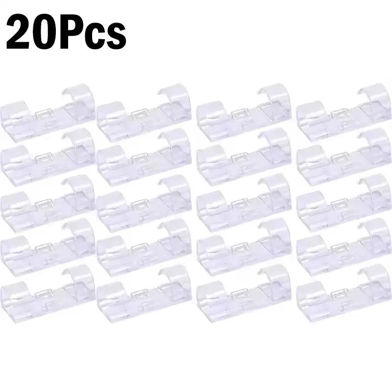 Cable Clips Organizer Drop Wire Holder Cord Management Self-Adhesive Cable Manager Fixed Clamp Wire Winder For Home Office C…