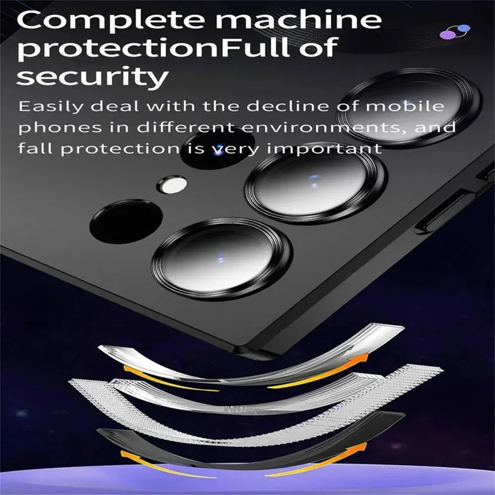 Luxury Matte Magnetic Case for Samsung S25 S24 S23 S22 Ultra S21 S20 Plus Capa for Samsung Note 20 Ultra Magsafe Phone Cover…