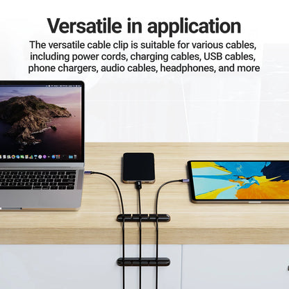 Adhesive Cable Holder Clips Cord Management Wire Organizer for Desktop USB Charging Cable Nightstand Power Cord Mouse Cable…