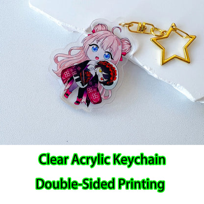 Custom Logo Acrylic Keychain Cat Dog ID Charm Print Holographic Personal Photo Pet Souvenir Birthday Gift Tag Name Key Chain…