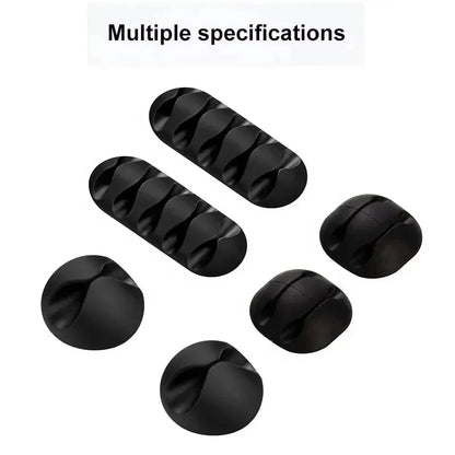 VIKEFON Cable Cord Wire Organizer Silicone USB Cable Winder Management Clips Self Adhesive for Mouse Keyboard Headset For iP…