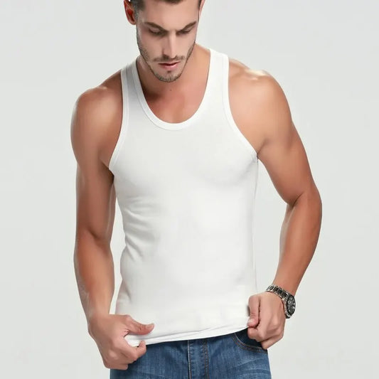 1/3/5 Piece Men's Cotton Sports Skinny Vest Teenagers Leisure Joker Sleeveless T Men's Fitness Training Simple Top - image 2