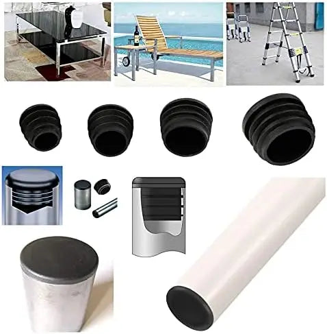 8 PCS Black Round Plastic Blanking End Cap Tube Pipe Inserts Plug Bung Insert Stopper For Chair Leg Pipe tapon tubo - image 6