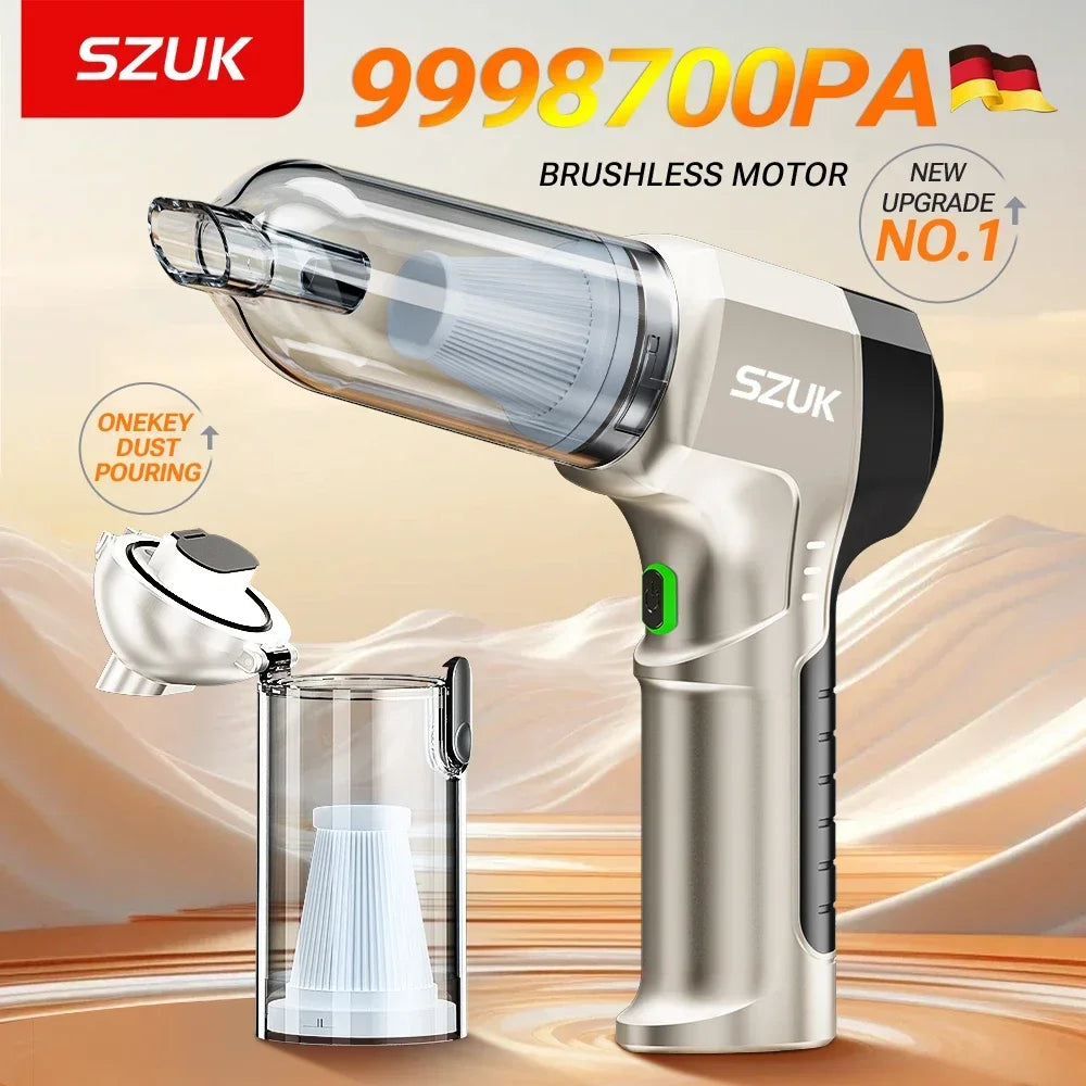 SZUK NEW C017MAX Car Vacuum Cleaner Wireless Mini Handheld Strong Suction Cleaning Machine Portable Vacuum Cleaner for Car H…