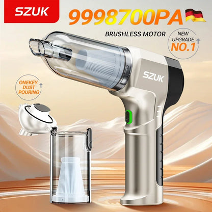 SZUK NEW C017MAX Car Vacuum Cleaner Wireless Mini Handheld Strong Suction Cleaning Machine Portable Vacuum Cleaner for Car H…
