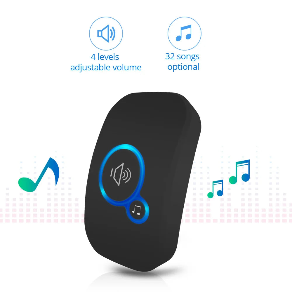 Wireless Doorbell FullHouse Waterproof Door Chime Kit Includes Push Button Transmitter and Plug In Receiver - image 3
