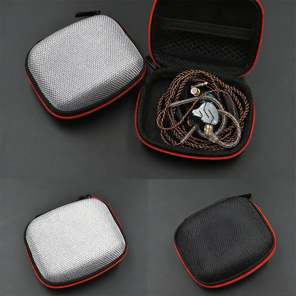 Earphone Storage Bag Square Headset Box Indoor Outdoor Travelling Earphones Storaging Case Accessories with Zipper