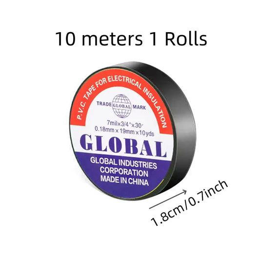 50m high-temperature resistant black rubber electrical tape-durable and soft insulating adhesive, used for industrial, house…