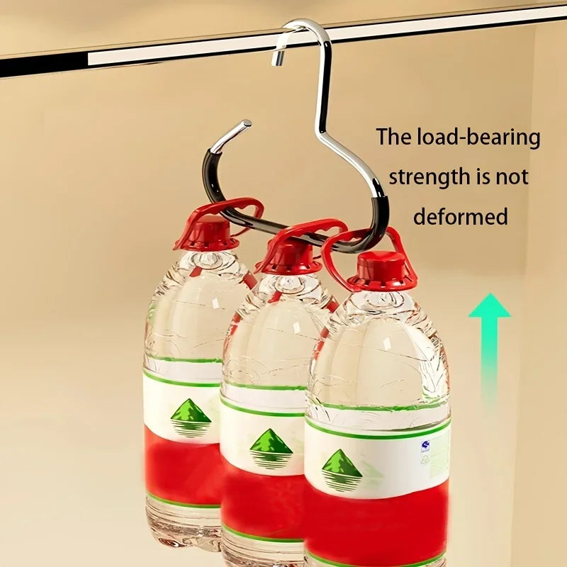 1/2/5pcsVersatile Manganese Steel Round Hook - Perfect for Hats, Ties, Scarves & Bags, Strong Load-Bearing, Non-Deformable -…