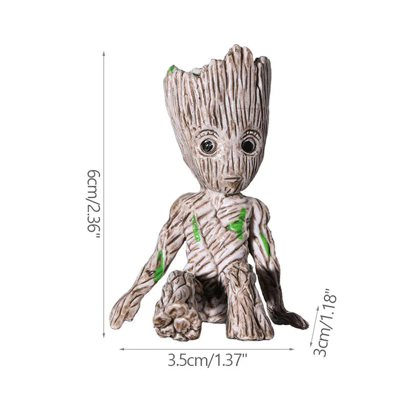 Home Decoration Crafts Miniature Model Office Desktop Display Cartoon Groot Figurines Handicrafts Decor Tree Man Ornament 5C…
