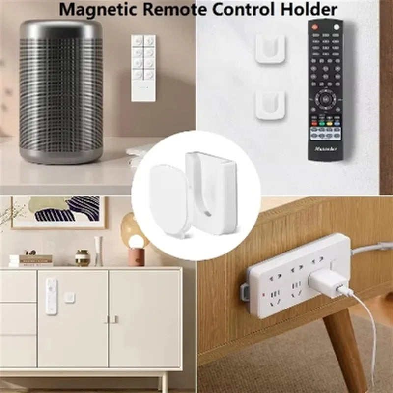 (1 Pairs) Strong Magnetic Remote Control Holder Wall Mount TV Remote Wall Mount Holder Hook Fan Remote Holder Magnetic Hooks…