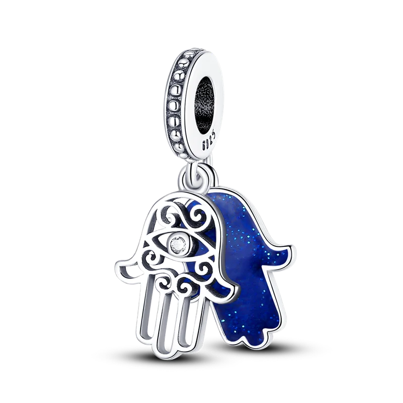 2026 Hot Sale Charms Bead 925 Sterling Silver Pink Butterfly Luminous Firefly Dangle Fit Bangle Bracelet Necklace DIY Jewelr…