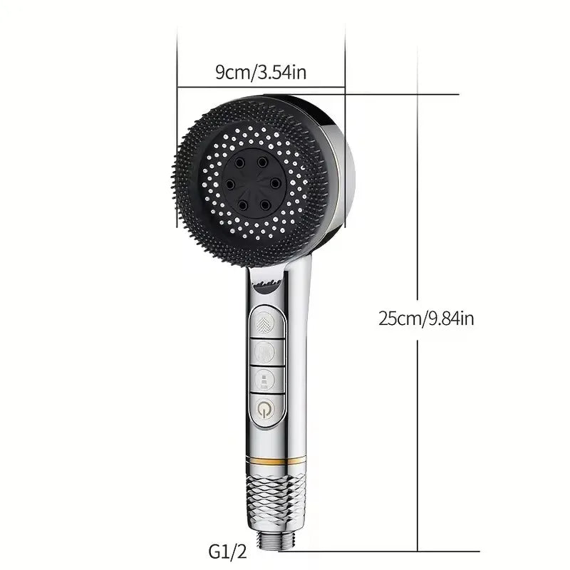 1pc Filtered Supercharged Shower Head Four-speed Adjustment With Water Seal Multi-functional Home Shower Bathroom Accessorie…