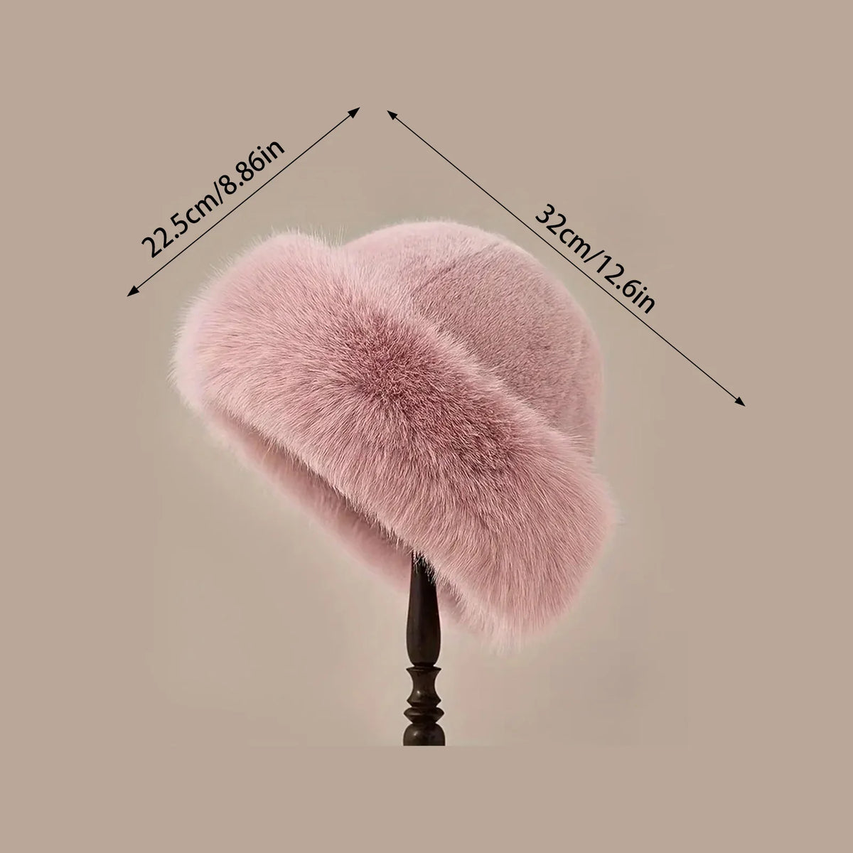Thicken Plush Warm Fur Hat for women Fluffy Beanie winter Warm Thick Hat Mongolian Caps for Cold Weather Snow Caps - image 4