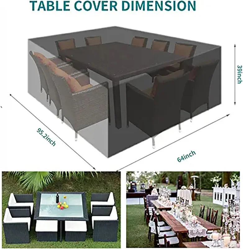 Outdoor Furniture Dust And Waterproof Cover Cloth OxfordCloth Garden Furniture Cover, Courtyard Sofa Table And Chair Cover -…