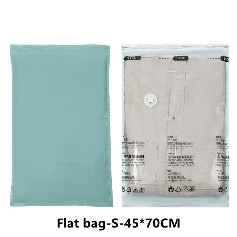 No Need Pump Vacuum Bags Large Plastic Storage Bags for Storing Clothes Blankets Compression Empty Bag Covers Travel Accesso…