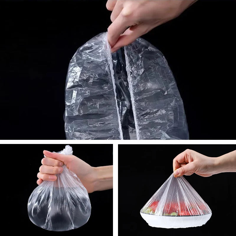 Reusable Disposable Food Cover Plastic Wrap Durable Elastic Food Lids for Bowls Elastic Plate Covers For Kitchen Food Saver…