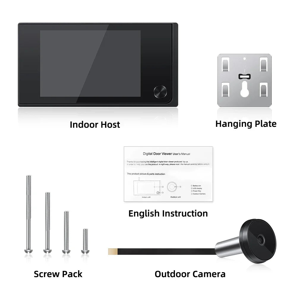 Awapow Wireless Door Peephole Camera 3.5 Inch Digital Door Viewer Doorbell 120° LCD Screen Monitor Home Security No Need WiF…