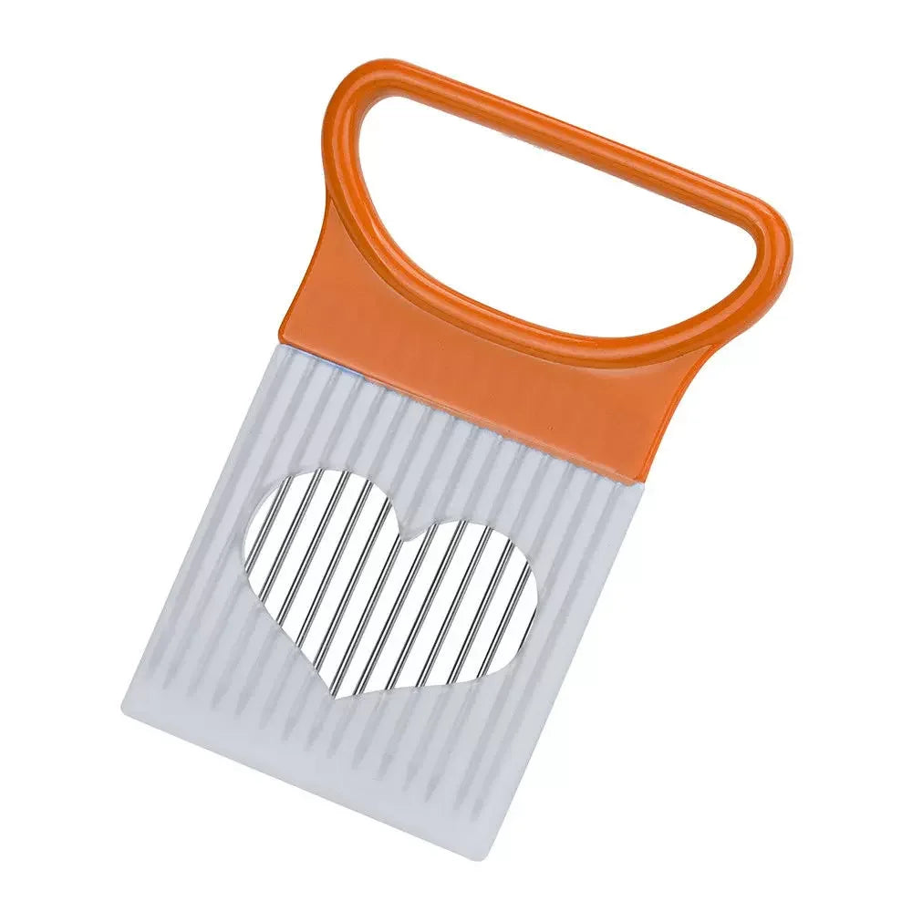 Effortlessly Slice Onions with this 1pc Colorful Onion Slicer Kitchen stainless steel potato chip onion holder - image 8