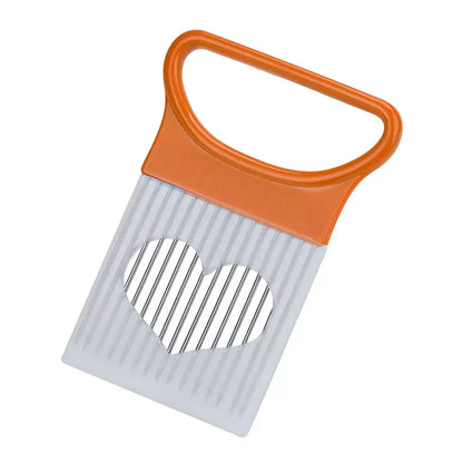Effortlessly Slice Onions with this 1pc Colorful Onion Slicer Kitchen stainless steel potato chip onion holder - image 8