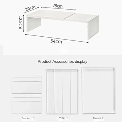 1/2pcs Kitchen Stretchable Cabinet Shelf Cupboard Separated Storage Rack Countertop Organizer Spice Organizer Shelf Save Spa…