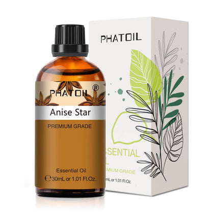 PHATOIL 1PCS Aromatherapy Essential Oil 30ml Lemon Eucalyptus Lavender Bergamot Jasmine Juniper Rose Vanilla Aroma Essential…