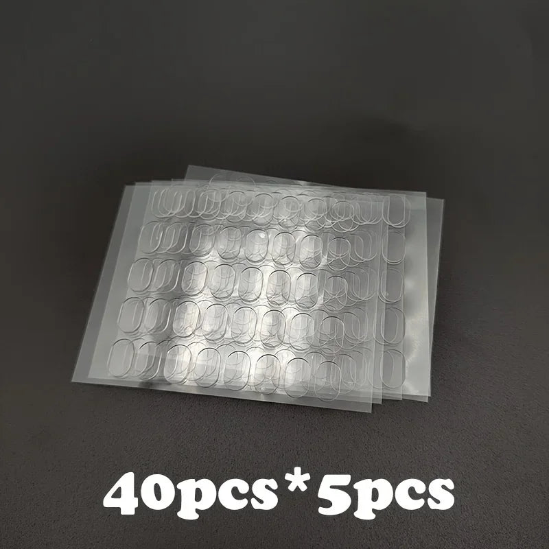 200pcs Transparent Double-Sided Tape Pads - Non-Marking, Anti-Skid Adhesive for DIY Projects & Model Car Decor Double - imag…