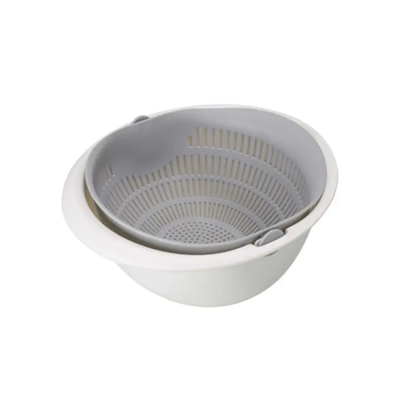 Kitchen Fruit Tray Removable Double Layer Fruit And Vegetable Basin Draining Basket Creative Household Rotating Washing Bask…
