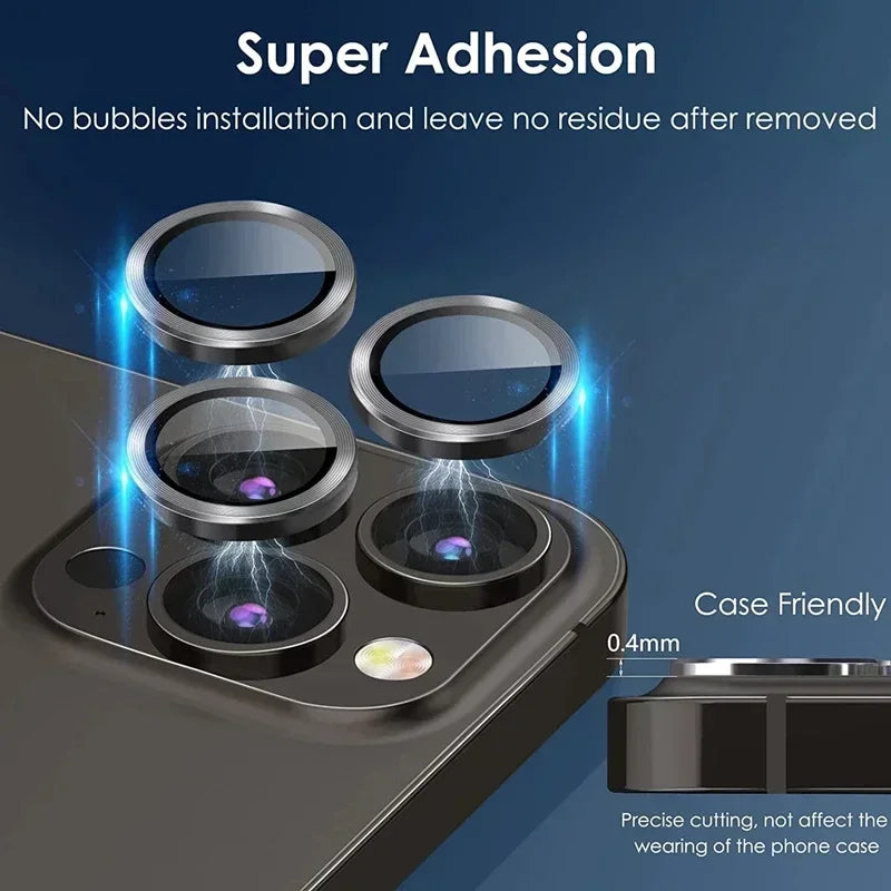 3Pcs Metal Lens Protector Glass For iPhone 15 13 12 11 14 Pro Max Back Camera Lens Protection Film For iPhone 13 Mini 14 15…