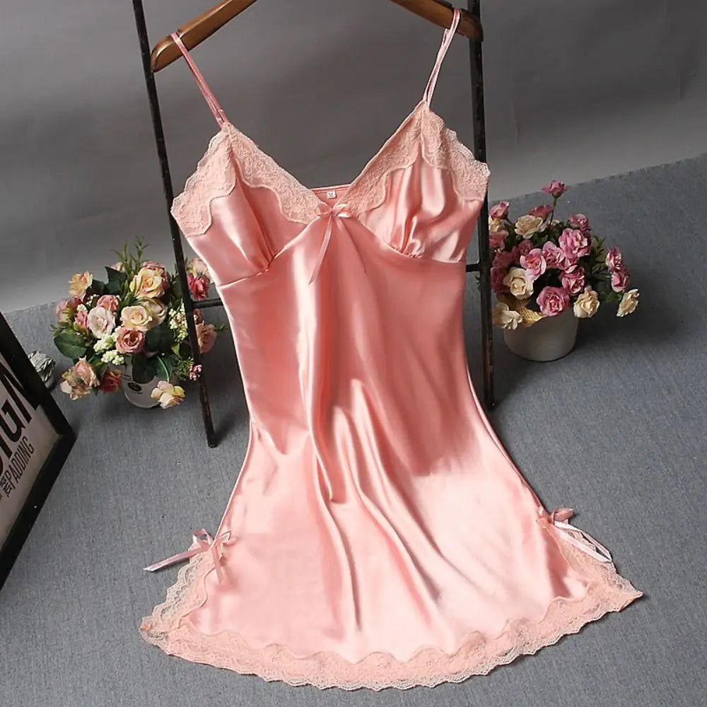 Sexy Lace Patchwork Camisola Lingerie Nighty Wedding Dress Sleep Wear Nightdress Clothes Women's Nightgowns Sexy Nightwear -…