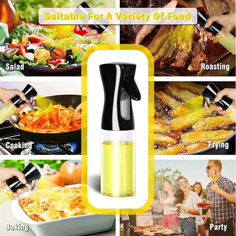 200/300/500ml Oil Spray Bottle BBQ Cooking Olive Oil Sprayer Plastic Baking Oil Spray Empty Bottle Vinegar Bottle Or Oil bru…