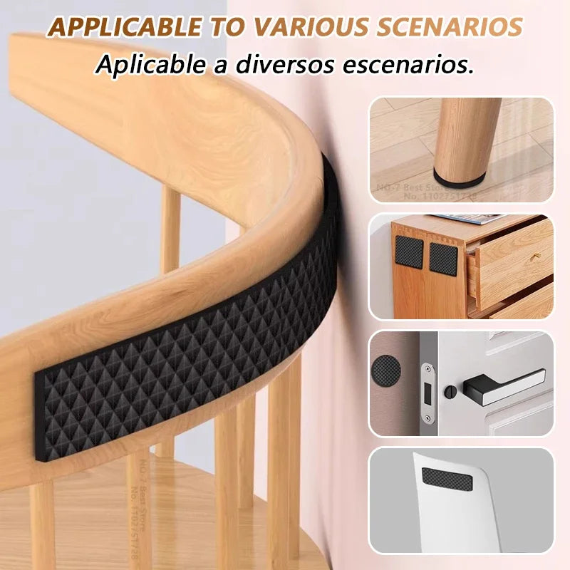 Non Slip Furniture Pads Self Adhesive Rubber Furniture Leg Protectors Heavy Duty Floor Protectors for Chairs Tables Sofas Fl…