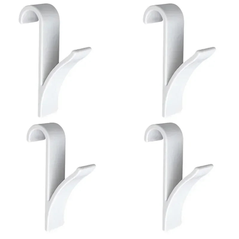 Kitchen Bathroom Hanger Clips Storage Racks White Clear Hanger Heated Towel Radiator Rail Clothes Scarf Hanger Hooks Holder…