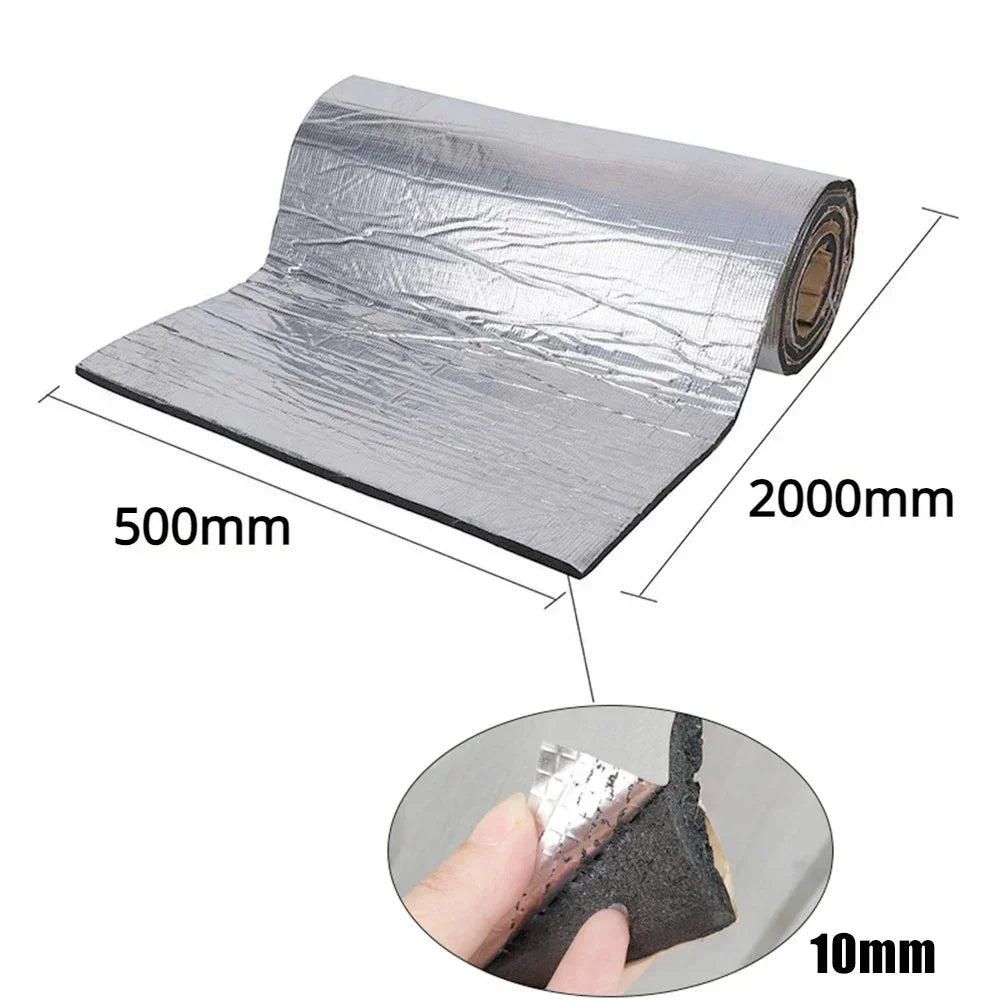 5/10mm Car Soundproof Mat Proofing Deadener Heat Noise Insulation Deadening Mat Hood Closed Cell Foam Accessories Multiple S…