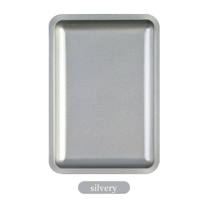 1PC Square Stainless Steel Cosmetic Storage Tray Nail Art Manicure Plate Tweezers Clippers Pens Container False Nails Dish T…