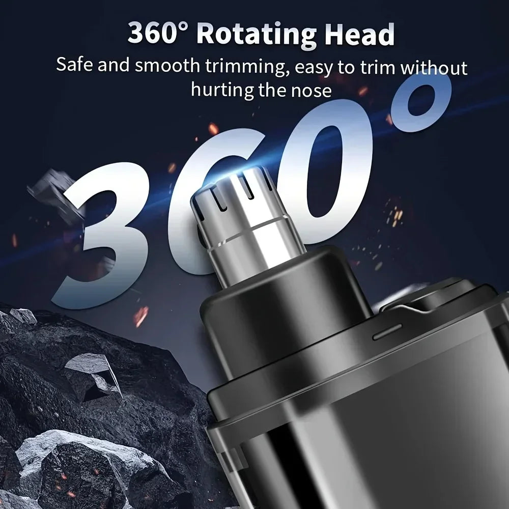 Nose Ear Hair Trimmer for Men - USB C Rechargeable Portable Fast Charge, Compact Grooming Kit - image 5