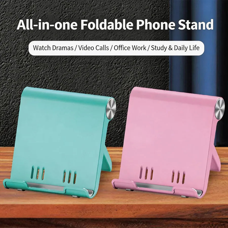 Adjustable Phone Holder Stand Portable Foldable Desktop Phone Support Universal Cell Phone Stand for iPhone, Samsung - image…