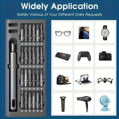 25 in 1 mini screwdriver set, flat head and cross shaped small screwdrivers, suitable for electronic products - image 5