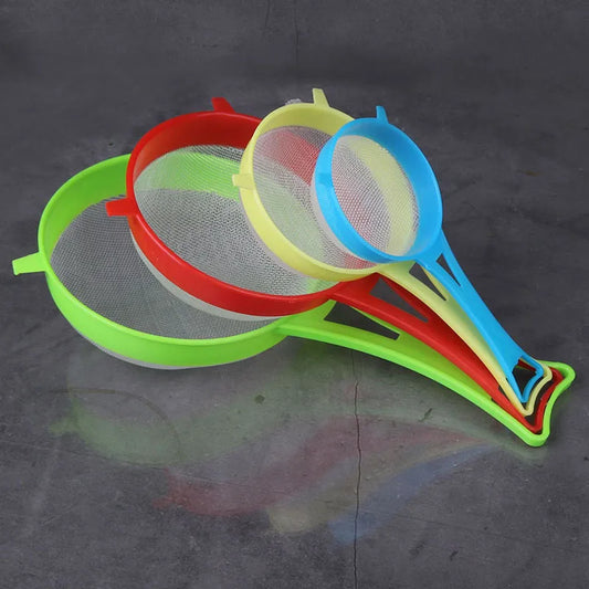 Set of 4 Multi-purpose Mesh Filter with Handle - Perfect for Tea, Juice, Flour, Soy Milk, Etc. - Kitchen Gadgets, Easy To Fi…