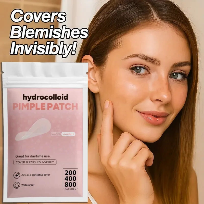 200/400/800pcs Invisible Clear Pimple Patch Set – Deep-Cleansing Hydrocolloid Acne Stickers, Mixed Sizes, Gentle & Skin-Frie…