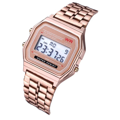 F91W Non-Waterproof Steel Band Watch For Women, Men, Business Clock, Multi-Functional LED Digital Sports Watch, Electronic C…