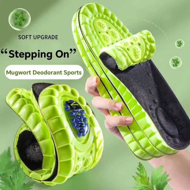 1Pair 4D Cloud Sport Insoles for Shoes PU Air Cushion Sole Soft Shock Absorption Deodorant Breathable Running Orthopedic Ins…