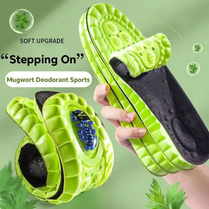 1Pair 4D Cloud Sport Insoles for Shoes PU Air Cushion Sole Soft Shock Absorption Deodorant Breathable Running Orthopedic Ins…