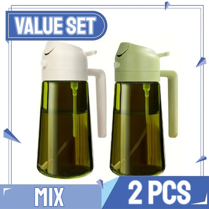 2in1 Kitchen Spray Oil Dispenser Oil Sprayer Polisher Or Only Brush Spray for Air Fryer Salad Grilling Roasting Cooking Kitc…