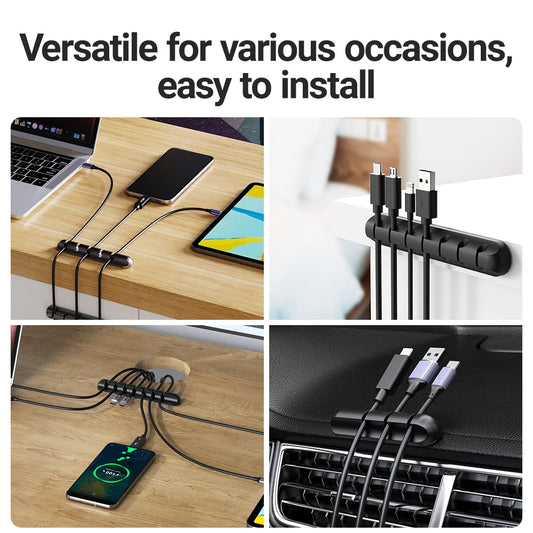 Adhesive Cable Holder Clips Cord Management Wire Organizer for Desktop USB Charging Cable Nightstand Power Cord Mouse Cable…